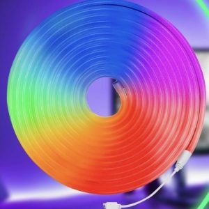 FITA LED NEON RGB 12V ROLO 5M COM CENTRAL E CONTROLE