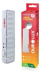 LUMINARIA EMERGENCIA 30 LEDS 2W 6500K OUROLUX