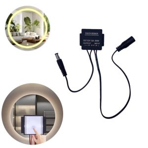 INTERRUPTOR TOUCH QUADRADO DIMMER P FITA LED 12V PARA ESPELHO