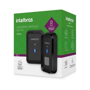 CAMPAINHA ELETRÔNICA SEM FIO CIB 101 PRETA INTELBRAS