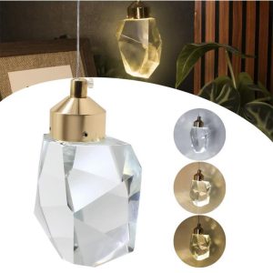 PENDENTE DIAMANTE LED 3 CORES 3K/4K/6K