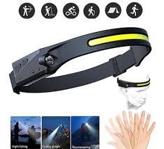 LANTERNA LED DE CABEÇA COB RECARREGAVEL C SENSOR