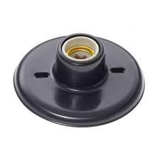 PLAFON BOCAL LOUÇA E-27 PRETO