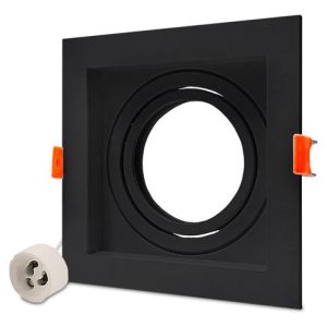 SPOT RECUADO PVC MR16 PRETO