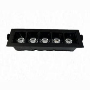 SPOT PICCO 5 PONTOS 10WTS PRETO 3000K ALUMINIO