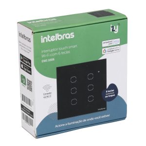 INTERRUPTOR INTELIGENTE WIFI COM 6 TECLAS EWS 1006 INTELBRAS
